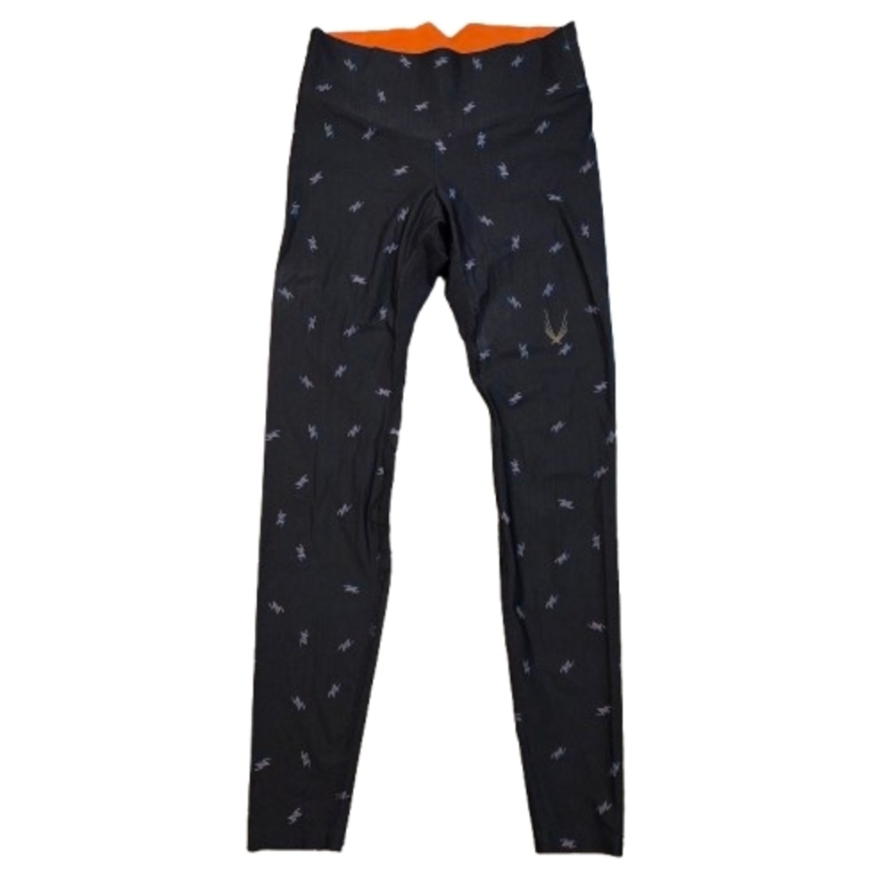 Lucas Hugh Stylish Black Leggings with Subtle Pattern